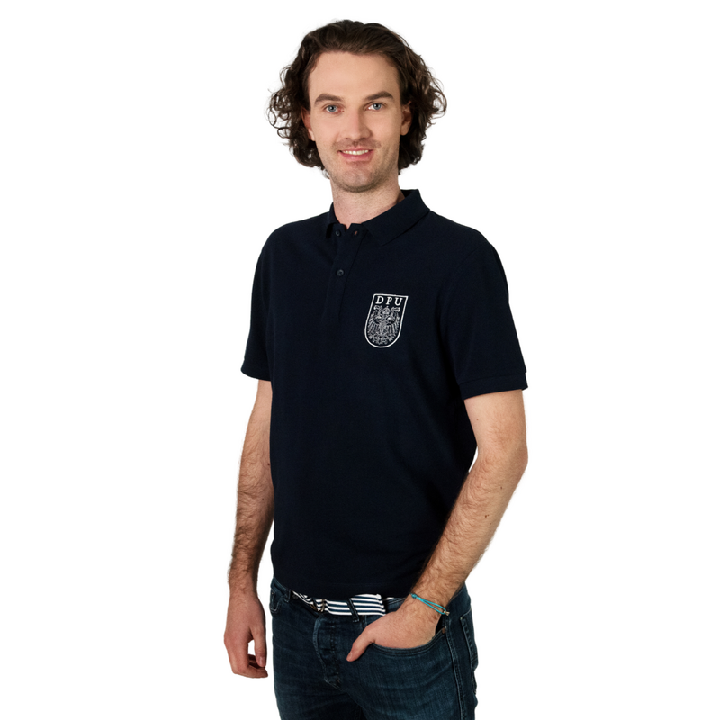 Men's Polo Shirt navy - white embroidery