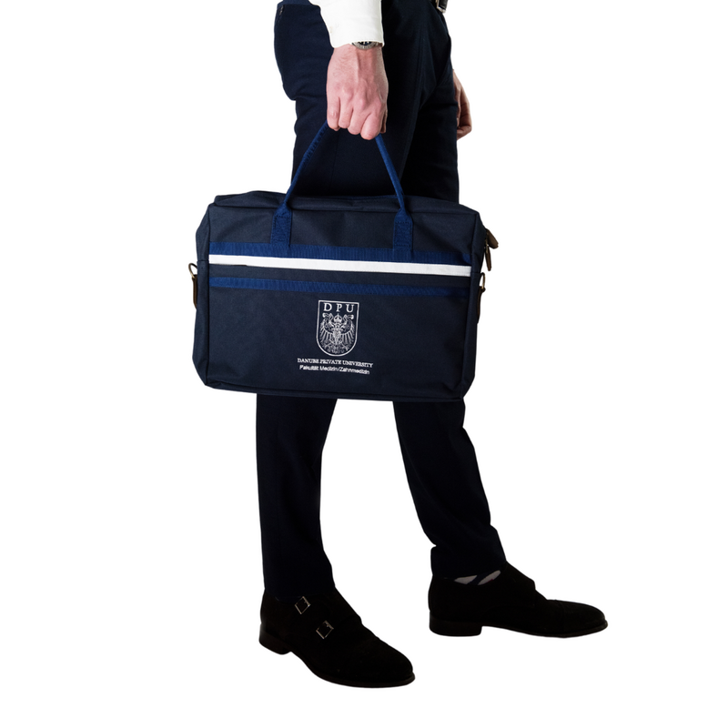 Businessbag navy/weiß